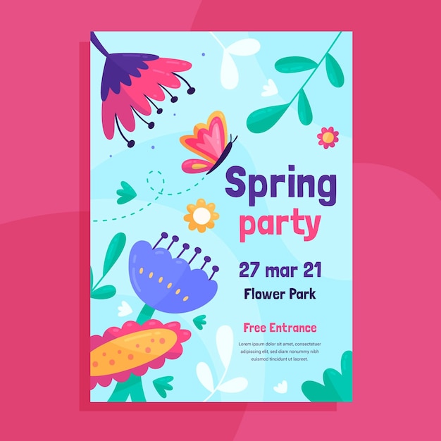 Modèle De Flyer De Fête De Printemps Floral