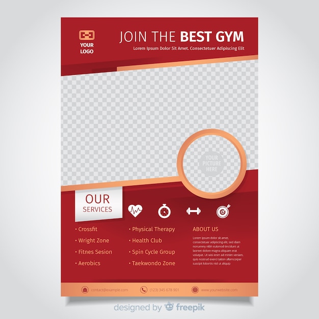 Modèle De Flyer Fitness Moderne