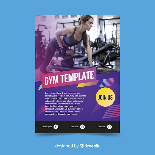 Modèle de flyer fitness moderne