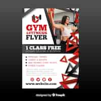 Vecteur gratuit modèle de flyer de gym