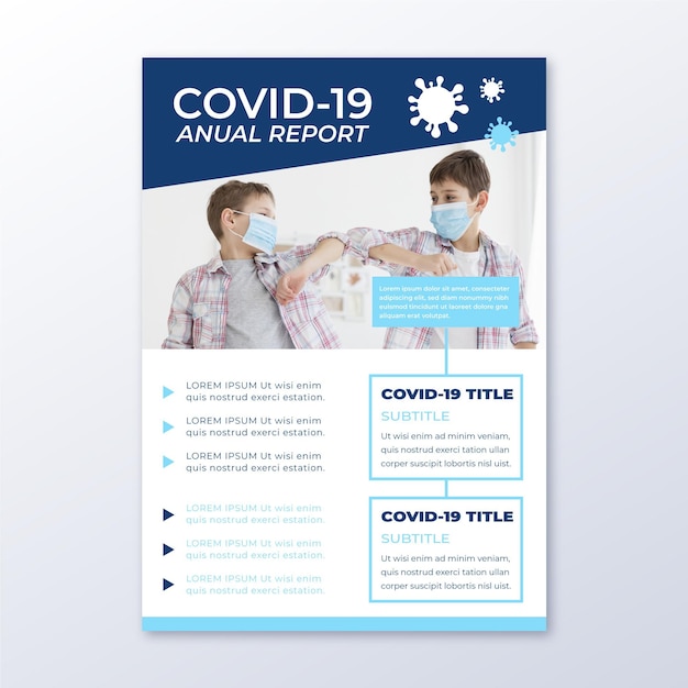 Vecteur gratuit modèle de flyer informatif sur le coronavirus