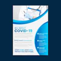 Vecteur gratuit modèle de flyer informatif sur le coronavirus