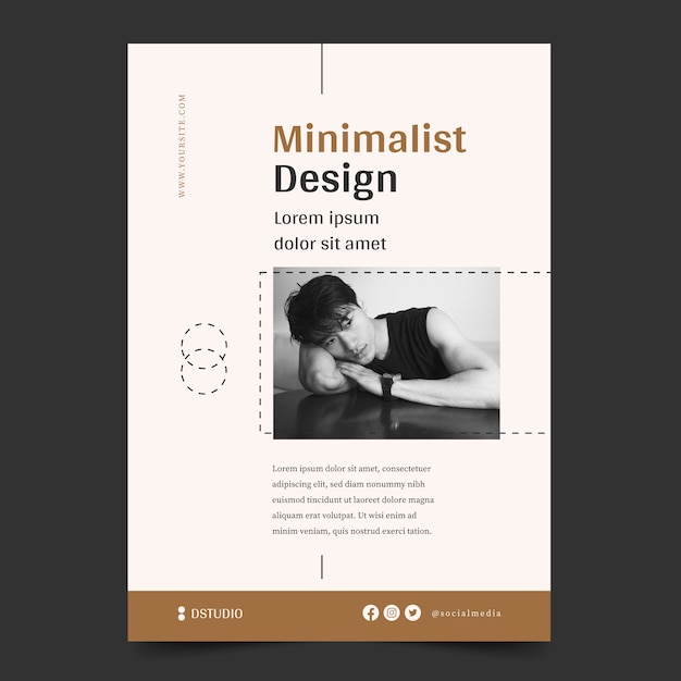 Modèle De Flyer Minimaliste Design Plat