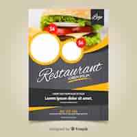 Vecteur gratuit modèle de flyer moderne restaurant fast food