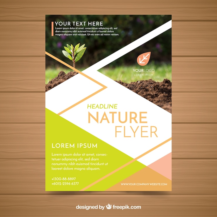 Vecteur gratuit modèle de flyer de la nature moderne