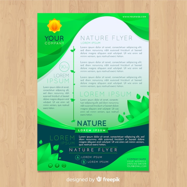 Modèle De Flyer De La Nature Moderne