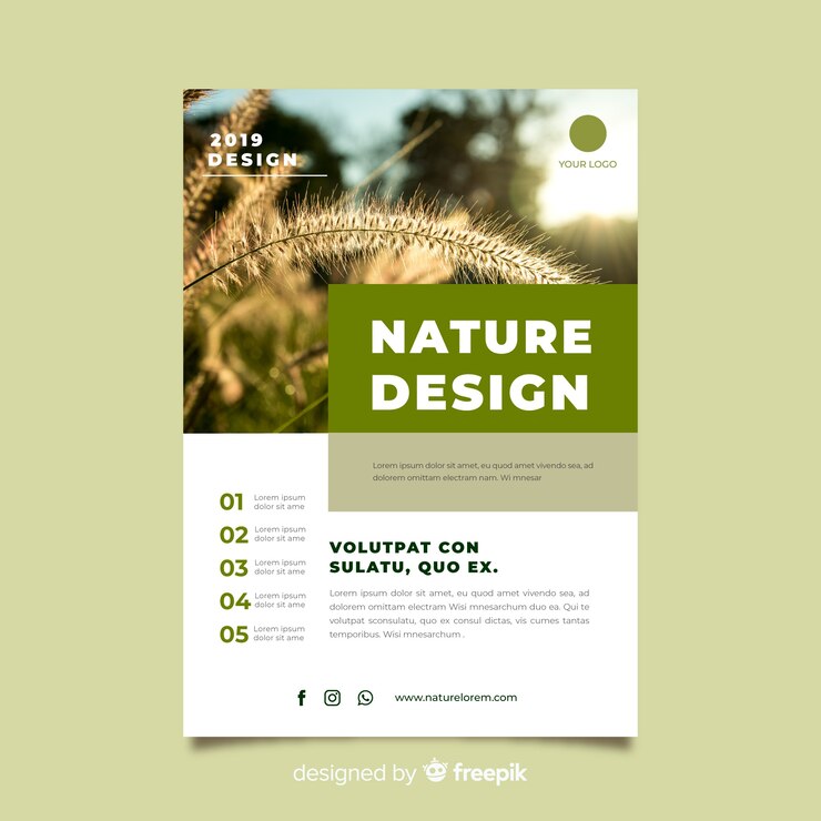 Vecteur gratuit modèle de flyer nature