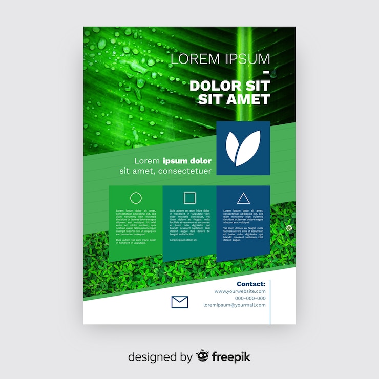 Vecteur gratuit modèle de flyer nature