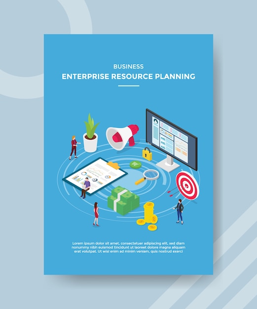Modèle de flyer de planification des ressources d'entreprise