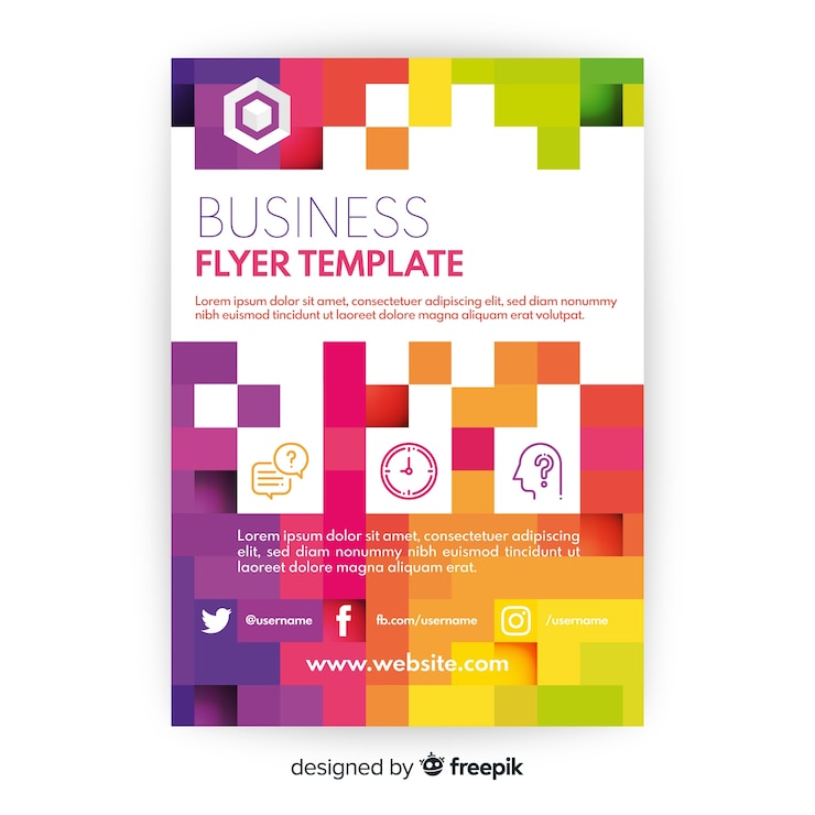 Vecteur gratuit modèle de flyer professionnel