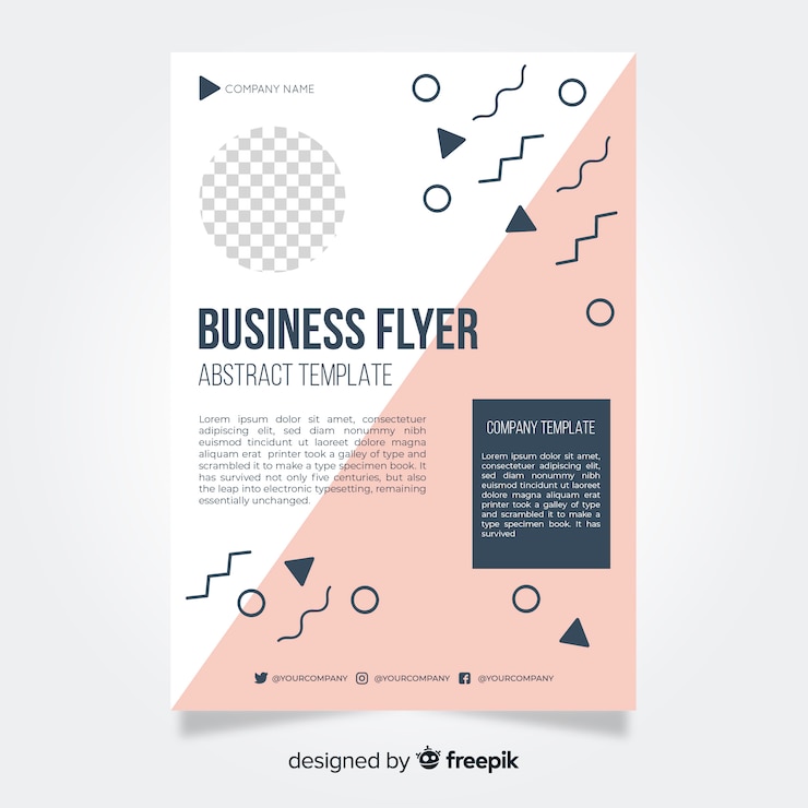 Vecteur gratuit modèle de flyer professionnel