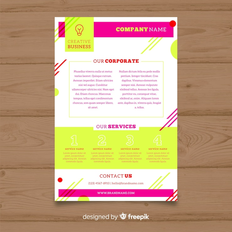 Vecteur gratuit modèle de flyer professionnel