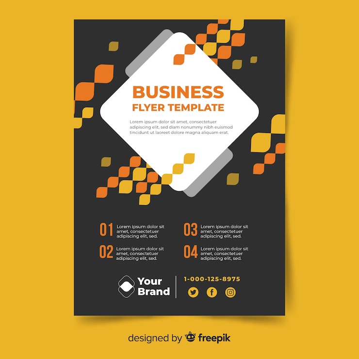 Vecteur gratuit modèle de flyer professionnel