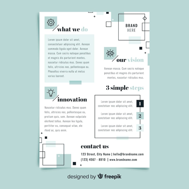 Vecteur gratuit modèle de flyer professionnel