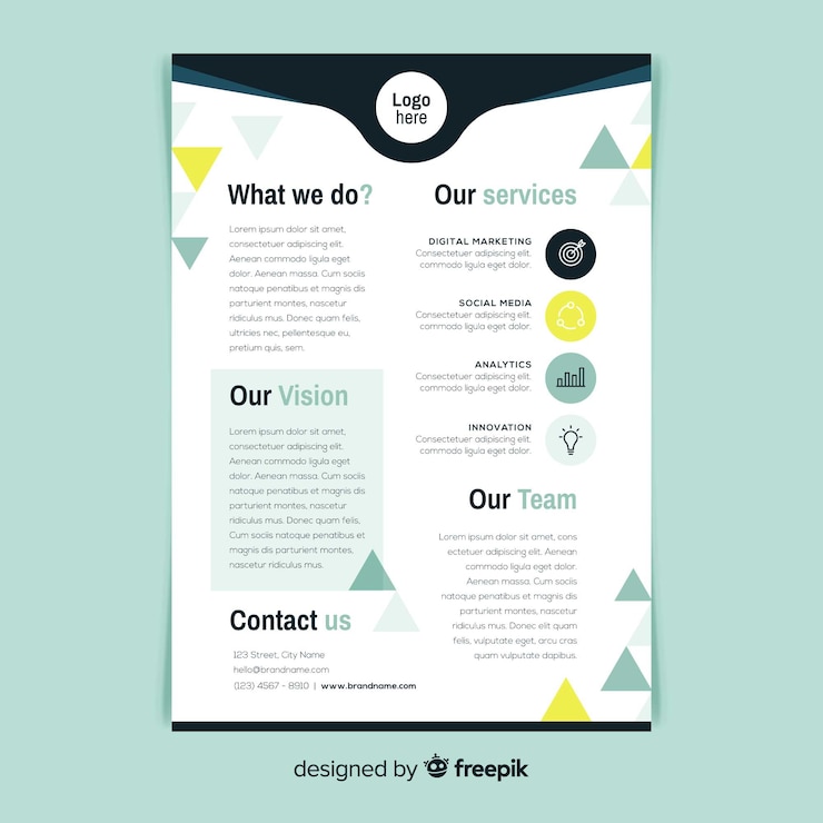Vecteur gratuit modèle de flyer professionnel