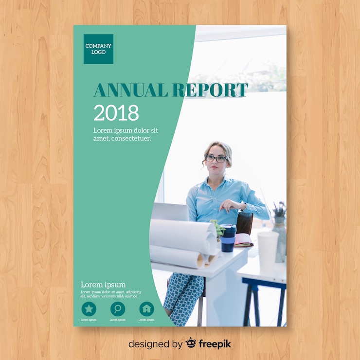 Vecteur gratuit modèle de flyer de rapport