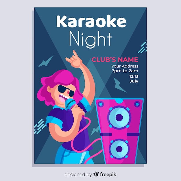 Modèle De Flyer Soirée Karaoké