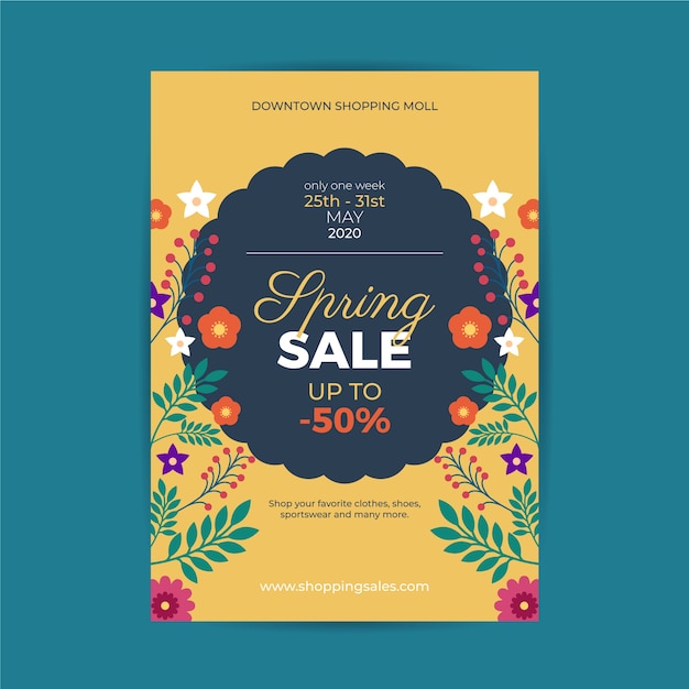 Modèle De Flyer De Vente De Printemps Coloré