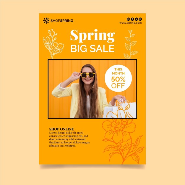 Modèle De Flyer De Vente De Printemps