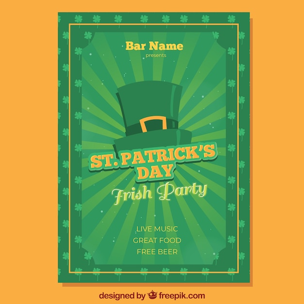 Modèle De Flyer Vert Pour Le Jour De St Patrick