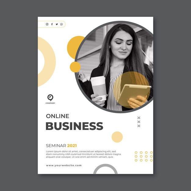 Modèle de flyer vertical commercial général