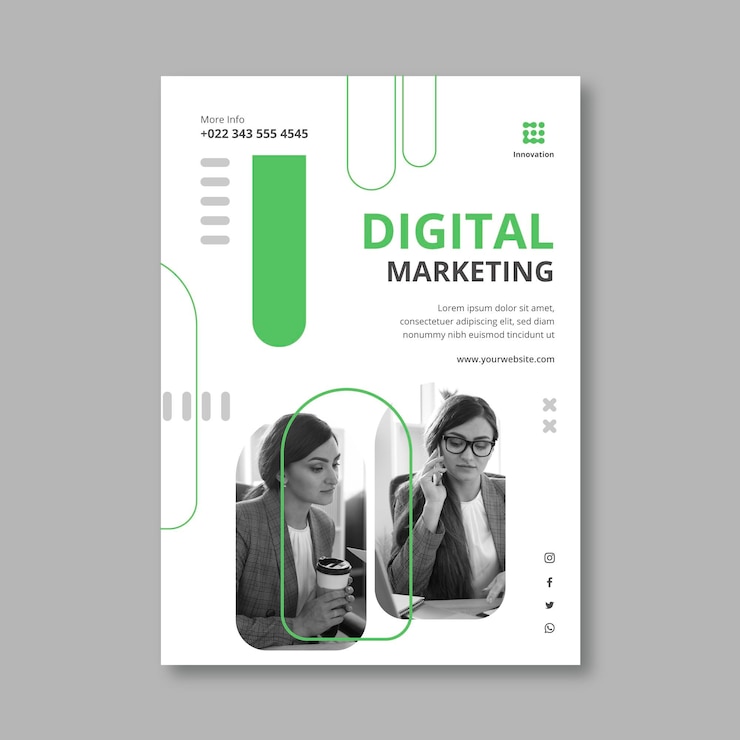 Vecteur gratuit modèle de flyer vertical commercial marketing