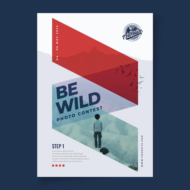Vecteur gratuit modèle de flyer vertical nature sauvage