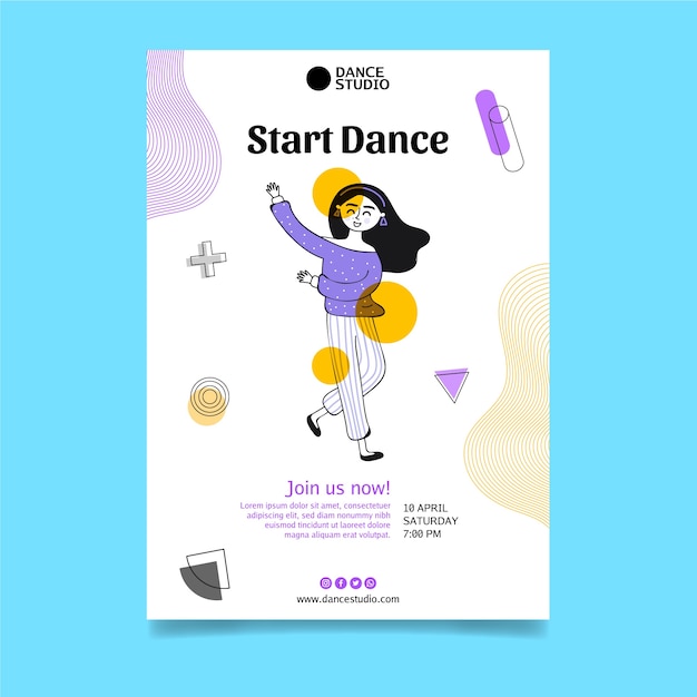 Modèle De Flyer Vertical Pour Les Cours De Danse