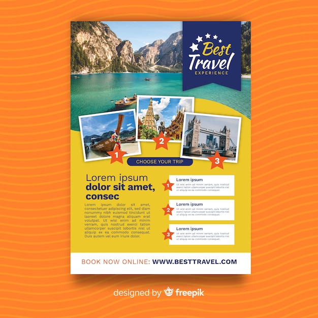 Modèle de flyer de voyage