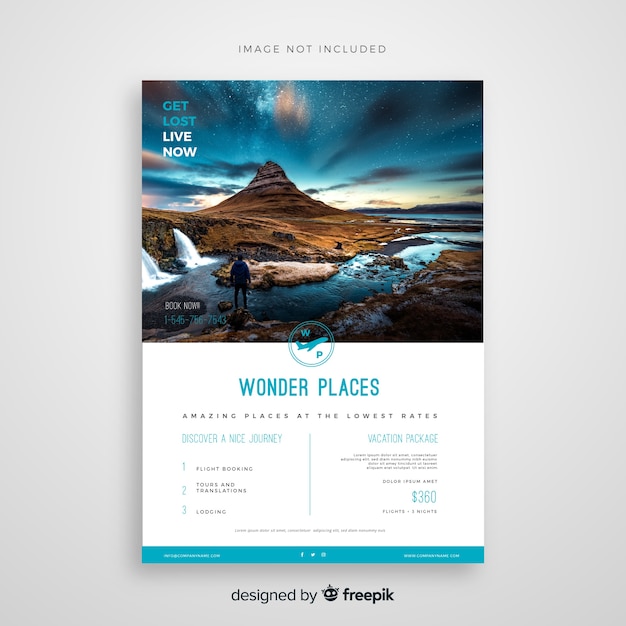 Modèle de flyer de voyage