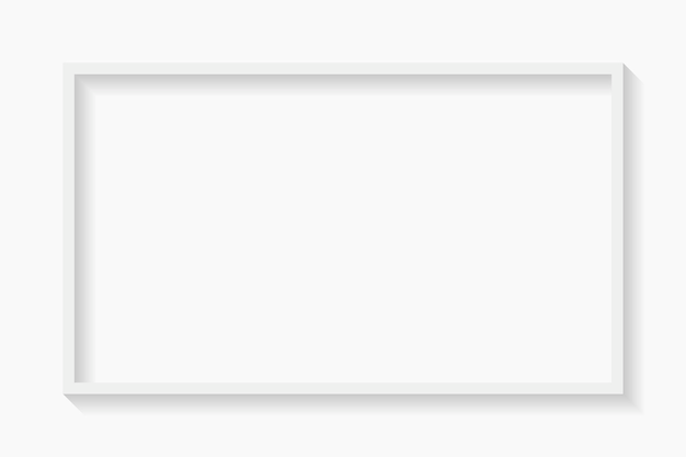 Modèle de fond de cadre blanc rectangle