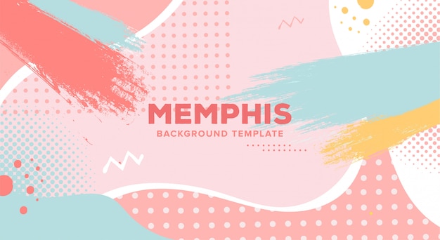 Modèle De Fond Coloré De Memphis