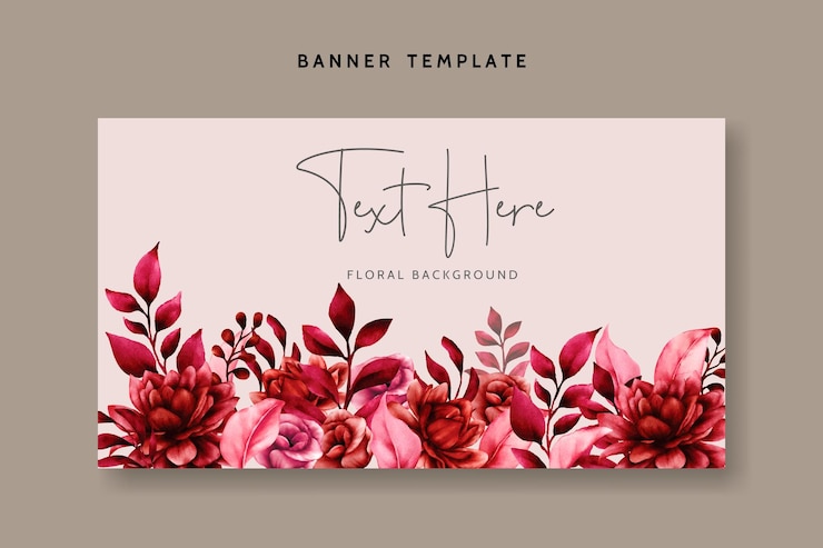 Vecteur gratuit modèle de fond floral avec de belles fleurs et feuilles marron
