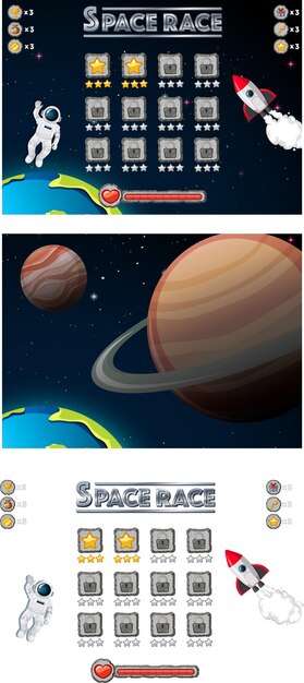 Un modèle de fond de jeu avec des éléments