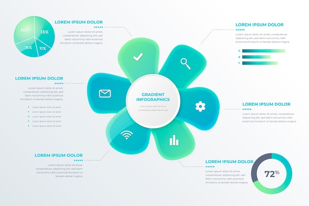 Modèle De Forme Abstraite Dégradé Infographique