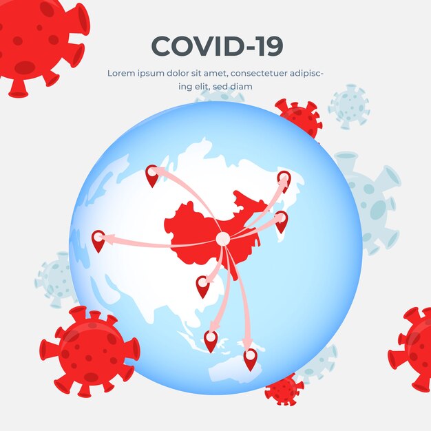 Modèle de globe de coronavirus