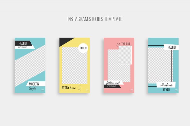 Modèle d&#39;histoires Instagram modernes