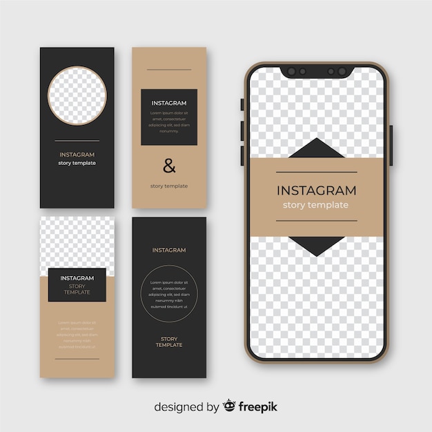 Vecteur gratuit modèle d'histoires instagram