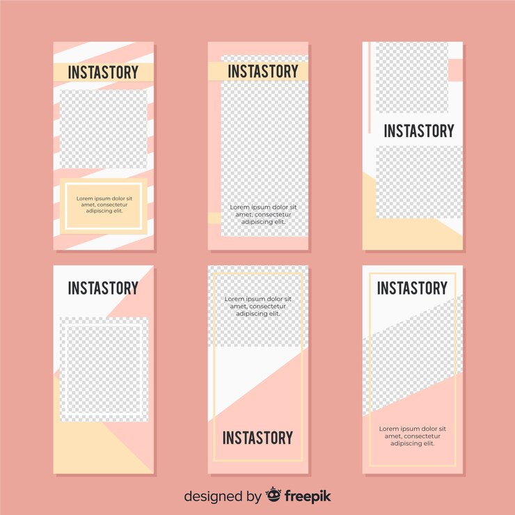 Vecteur gratuit modèle d'histoires instagram
