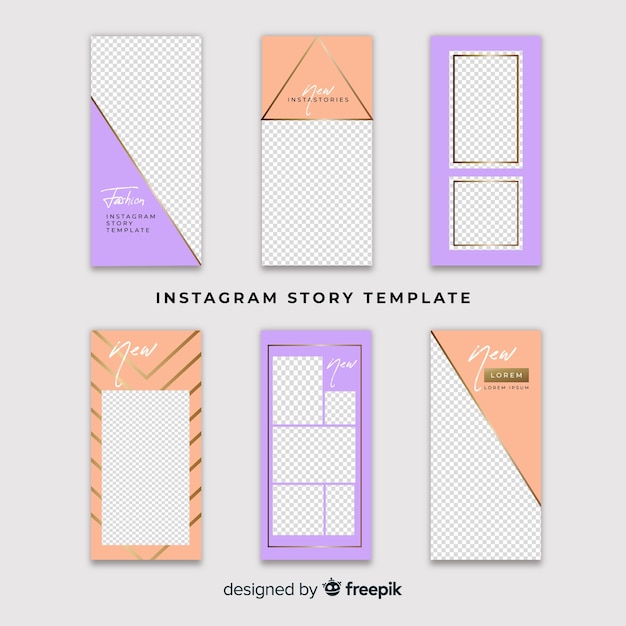 Vecteur gratuit modèle d'histoires instagram