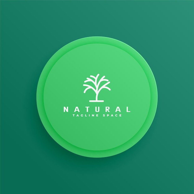 Vecteur gratuit modèle d'icône de logo d'arbre de jardin naturel élégant