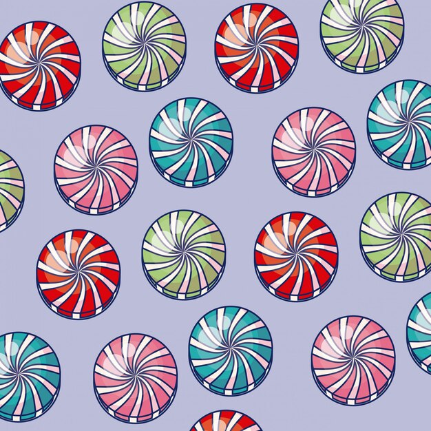 Modèle d'icônes bonbons sucrés