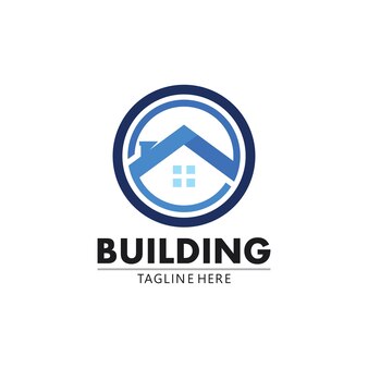Modèle d'icônes de logo vectoriel de bâtiments immobiliers et résidentiels