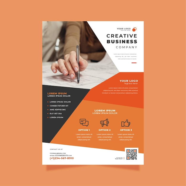 Modèle d'impression d'affiche d'entreprise créative
