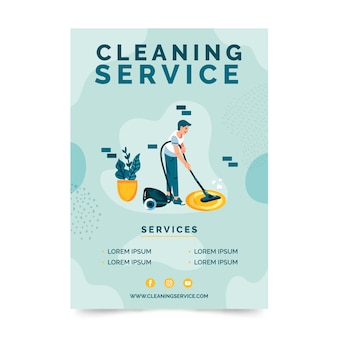 Modèle d'impression de service de nettoyage
