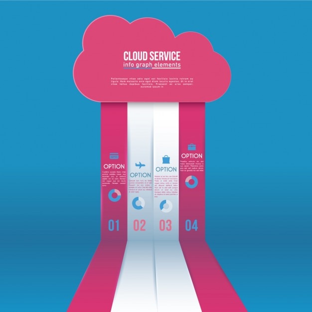 Vecteur gratuit modèle infographic avec une forme de nuage