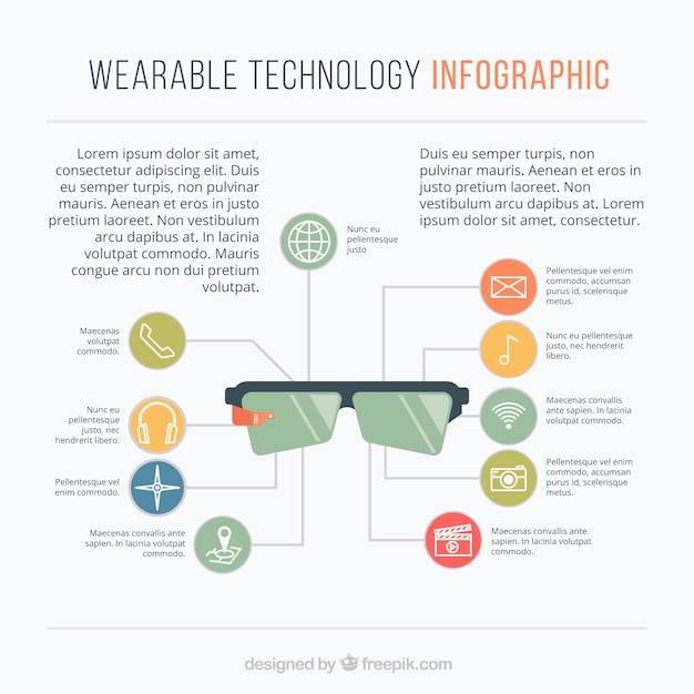 Modèle Infographic Avec Des Gadgets Technologiques