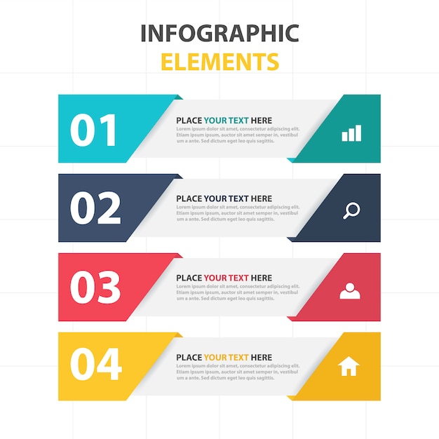 Modèle D'infographie Abstraite Colorée