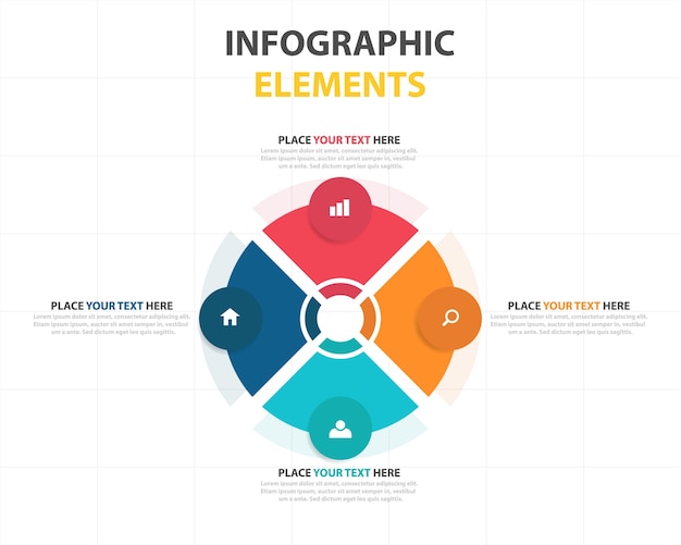 Vecteur gratuit modèle d'infographie abstraite colorée