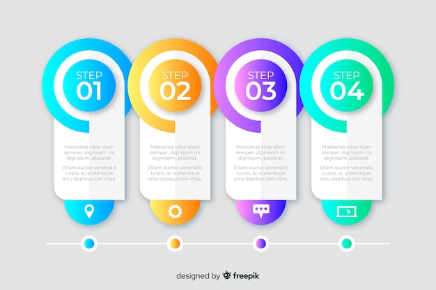 Modèle D'infographie Business Steps